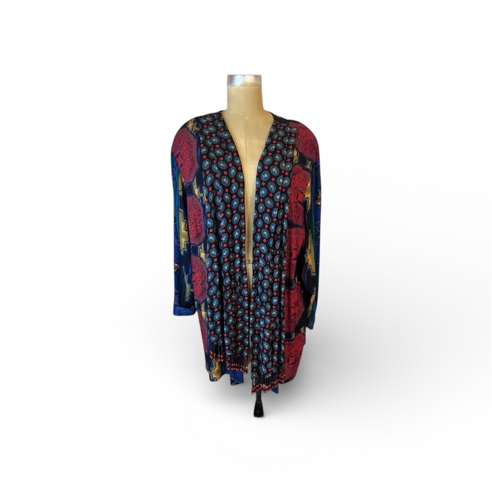 Vintage Carol Little Elegant Women's Multicolor Kimono Jacket